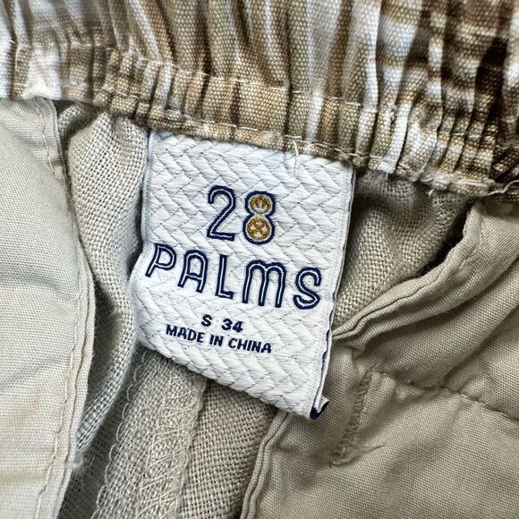 EUC 28 Palms Women’s Light Khaki/Cream Linen Pants Elastic Waist - Size Small/34 - Picture 3 of 7